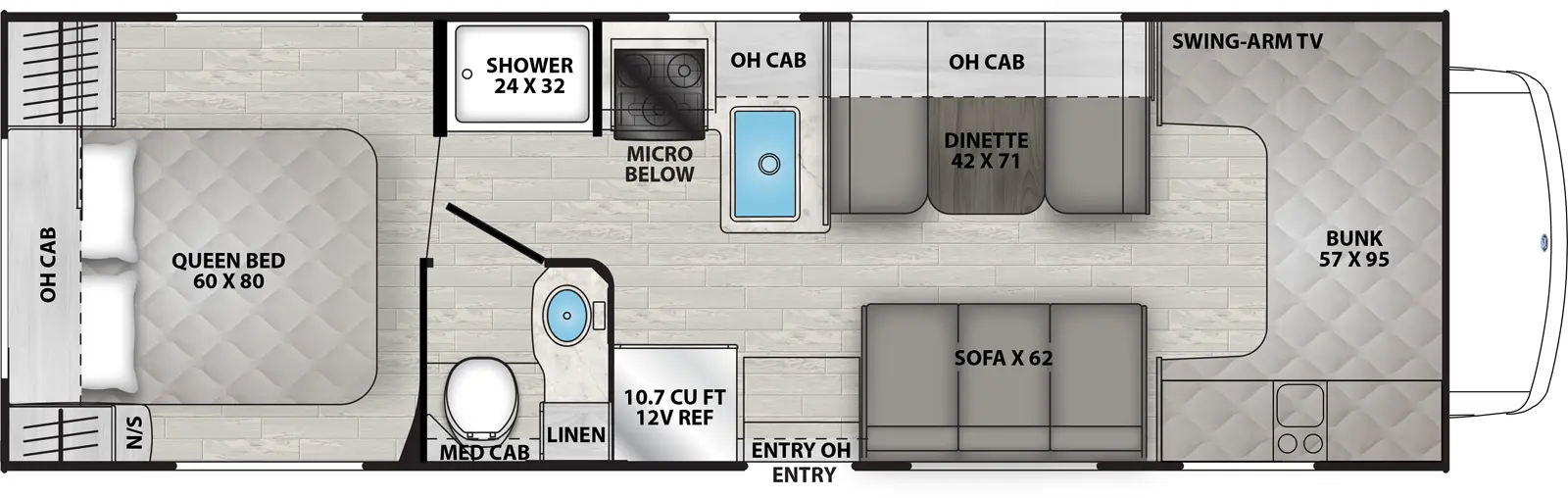 Freelander 27QB - Ford 350 Floorplan